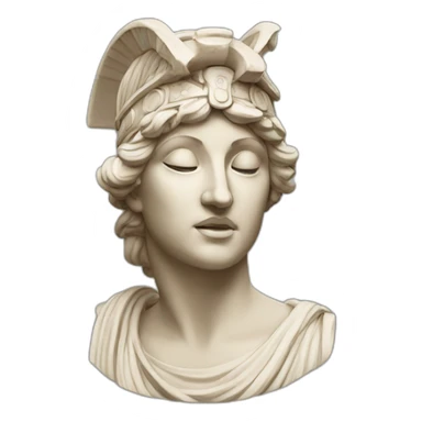Sculpture of Athena the Greek goddess  sticker