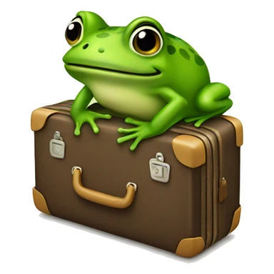 Frog in a suitcase  sticker