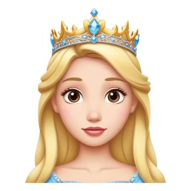 Disney princess face with tiara sticker