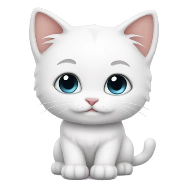 Cute white kitty  sticker