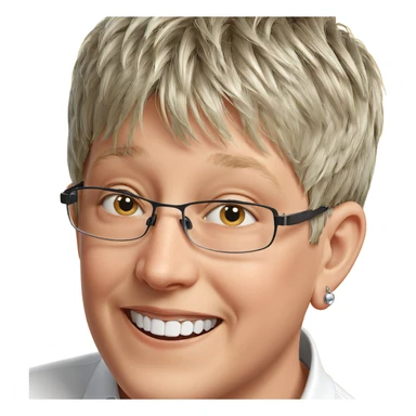 smiling boy wearing earrings sticker