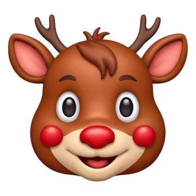 I want a rudolph emoji of just its face sticker
