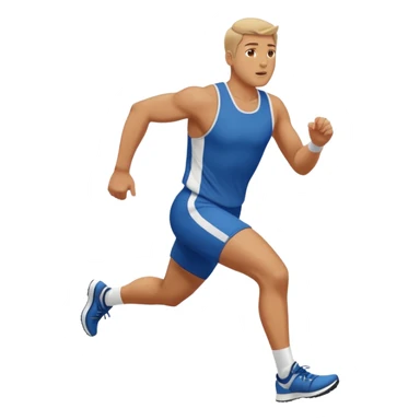 tall, stocky man running in a track meet sticker