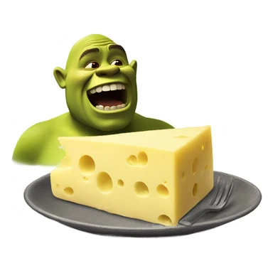 shrek eating cheese sticker