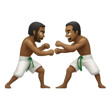 two capoeira fighters sticker