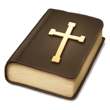Bible with cross sticker
