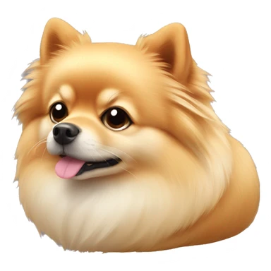 Pomeranian dog nap  sticker