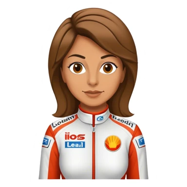 Lella Lombardi in racing suit sticker