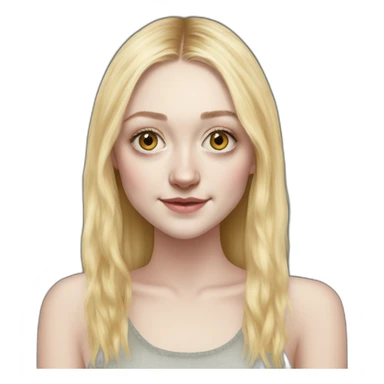 dakota fanning realistic sticker