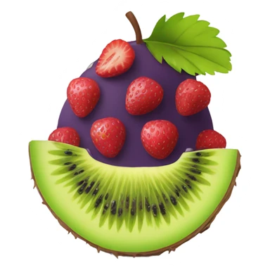 acai with strawberry and kiwi sticker