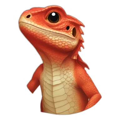 Red Pogona sticker