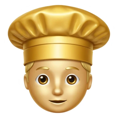 a golden chef hat sticker