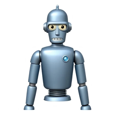 Bender from Futurama looking at the camera from back, wearing a t-shirt sticker