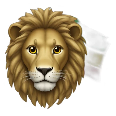 Lion with the flag of the Senegal sticker