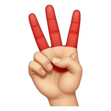 Una mano haciendo la w con los dedos cruzados sticker