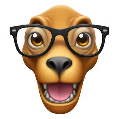 Trex with glasses sticker