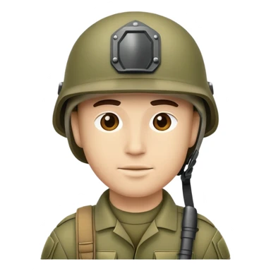 army man wearing helmet sticker