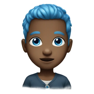 Baby boy with blue eyes and blue hair sticker