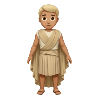 beige ancient male skirt cloth isolated sticker