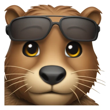 A cool beaver  sticker