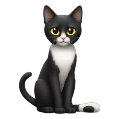 Chat siamois chat noir et chat blanc sticker