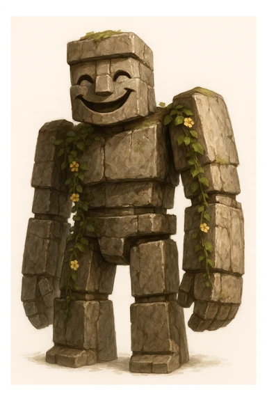 Keep the picture quality and style exactly the same. Give the character a happy expression in the same style as the reference image. sticker