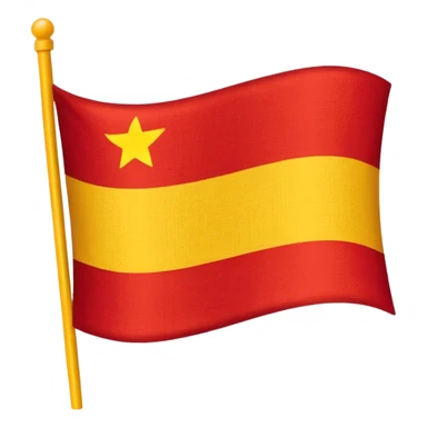 Yellow and red flag sticker
