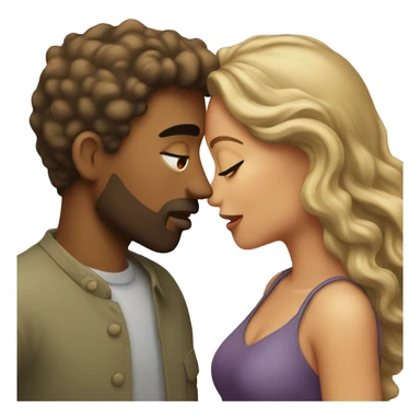 A man kiss her women sticker