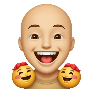 😂😮 mische die zwei emojis (von apple) so das bis auf dem mund alles so ist wie beim ersten und der mund ist wie der zweite sticker
