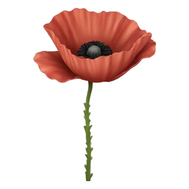 Poppy flower without stalk sticker