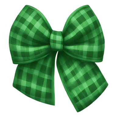 green plaid bow sticker