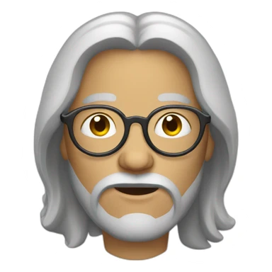 Jesus with round eye glasses with receding gray hair  sticker
