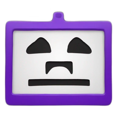 purple warning sign sticker