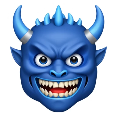👺 Turn this emoji in blue sticker