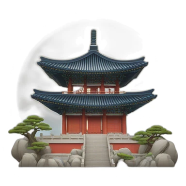 Temple in Seoul sticker