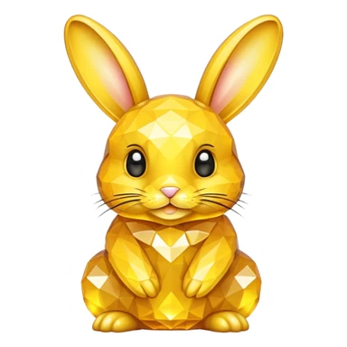 bunny made of yellow crystals sticker