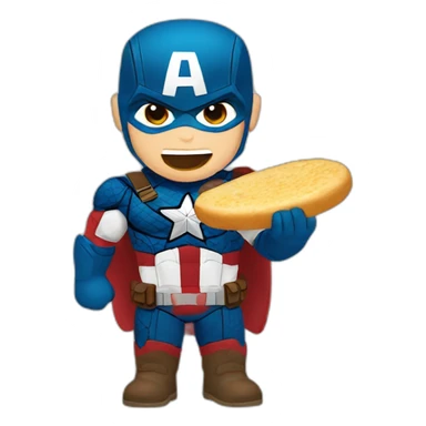 Captain America eating arepa sticker