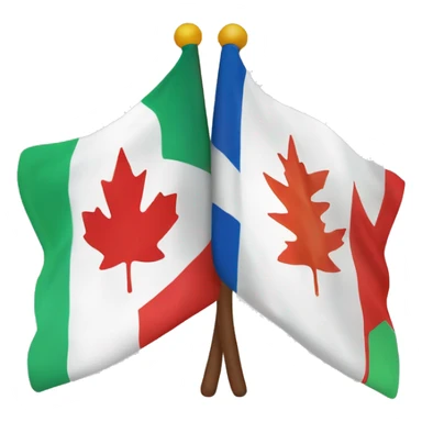 genrate flag with chinar/maple leaf in middle  sticker