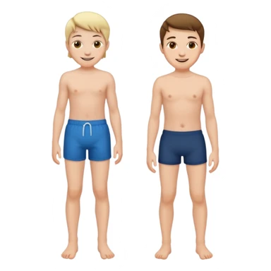 A boy with no pants behind a girl  sticker