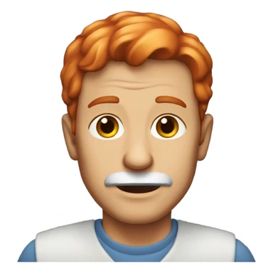 70 years old man with red hair sticker