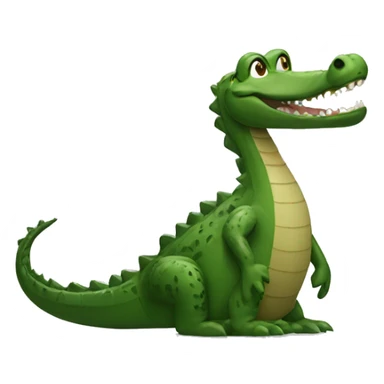 a crocodile with duck's head sticker