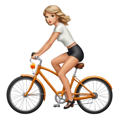 Tylor Swift riding on a bike sticker