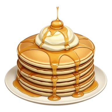pancakes with vanilla ice cream sticker