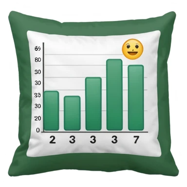 excel chart on a pillow sticker