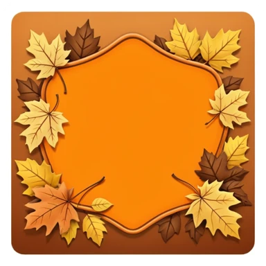 Autumn banner for November sticker