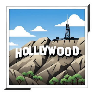 hollywood sign sticker