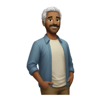 Homem moreno e careca  sticker