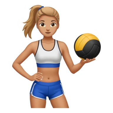 Girl playing volleyball  sticker