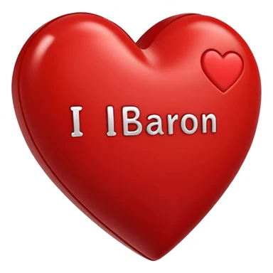 a heart thats say "I heart Baron" sticker