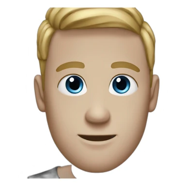 A guy with a black dress and blue eyes sticker